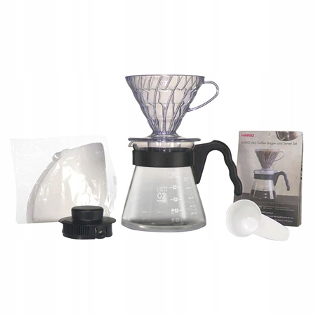 Hario V60 Craft Coffee Maker Zestaw Drip Serwer Filtry Przelew Do Kawy