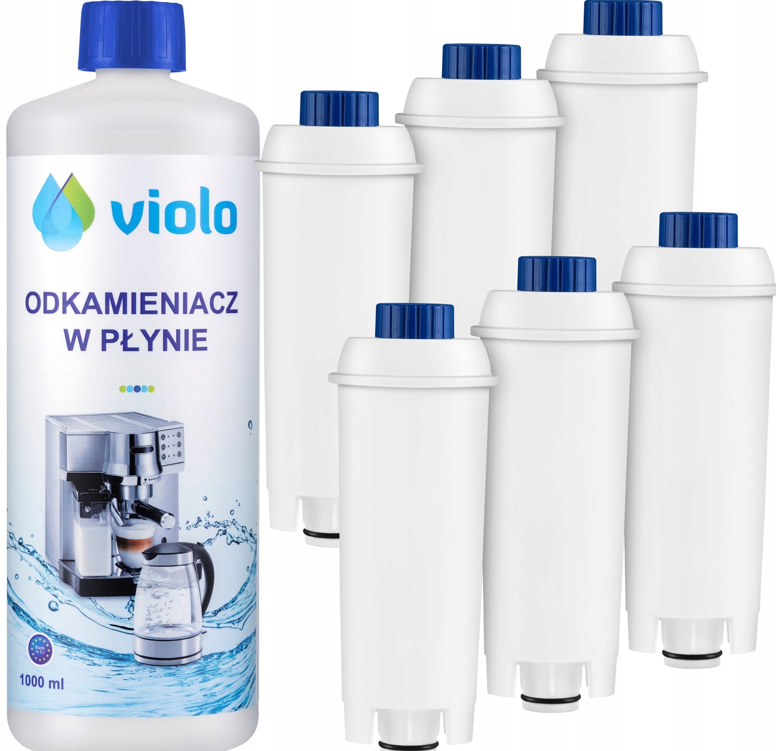 1000 ml Odkamieniacz Ekspresu Delonghi Ecam Dinamica 6x Filtr