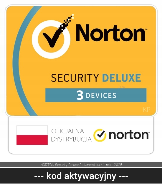 Norton Security Deluxe 3 stanowiska 1 rok 2025