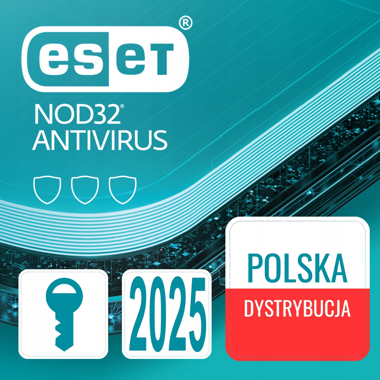 Antywirus Eset NOD32 3 szt. 1 rok Nowa
