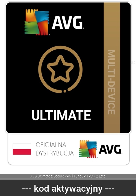Avg Ultimate z Secure Vpn i TuneUP 1PC 3 Lata 2025